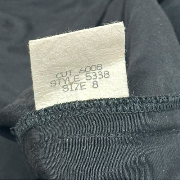 Ashlee California Vintage Black Ruffle Tiered Button Front Dress - Size 8 - Picture 3 of 5